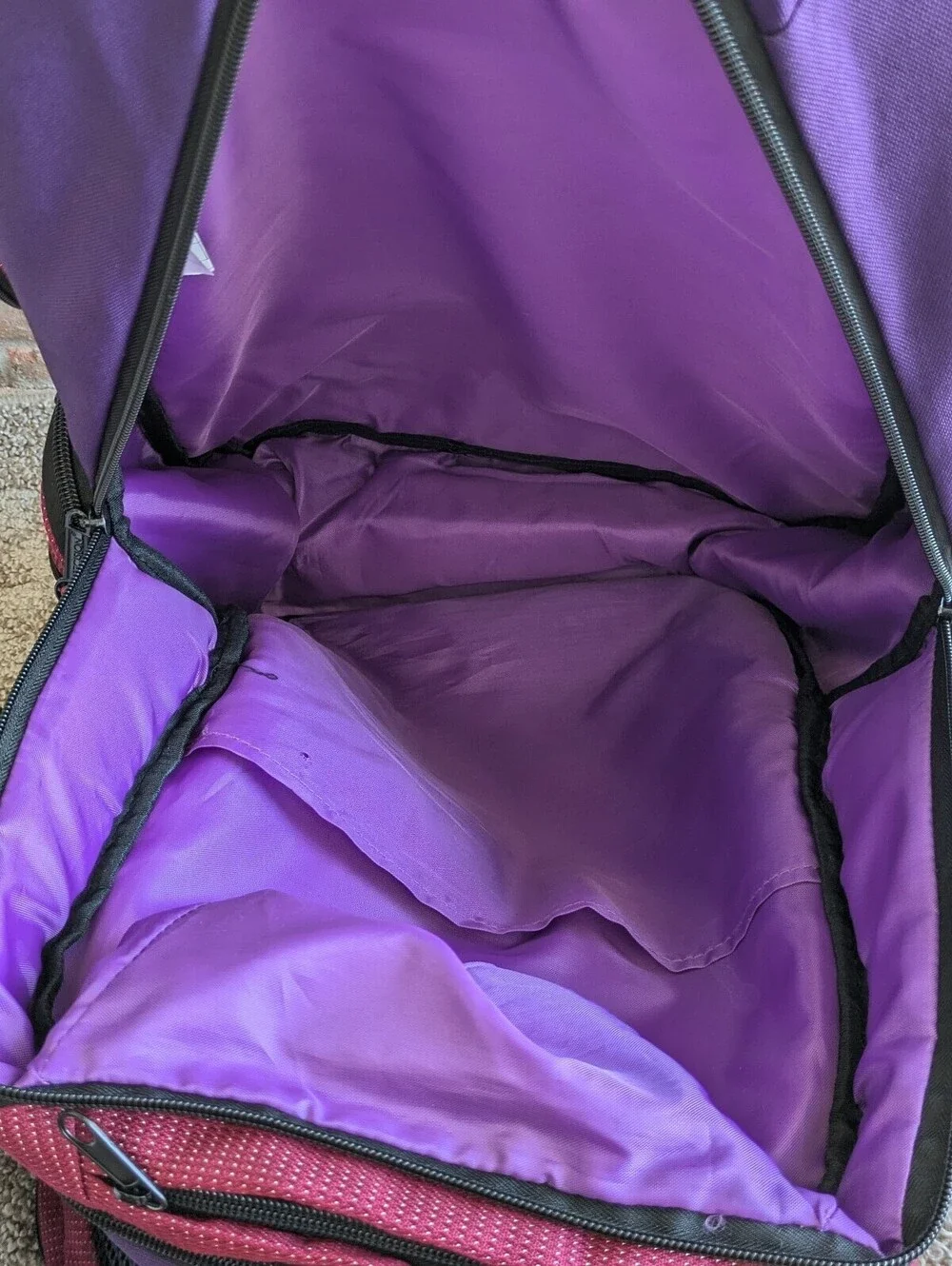 SWISSGEAR Laptop Backpack Y2K Travel Bag Purple Maroon Tech Padded School Daybag
